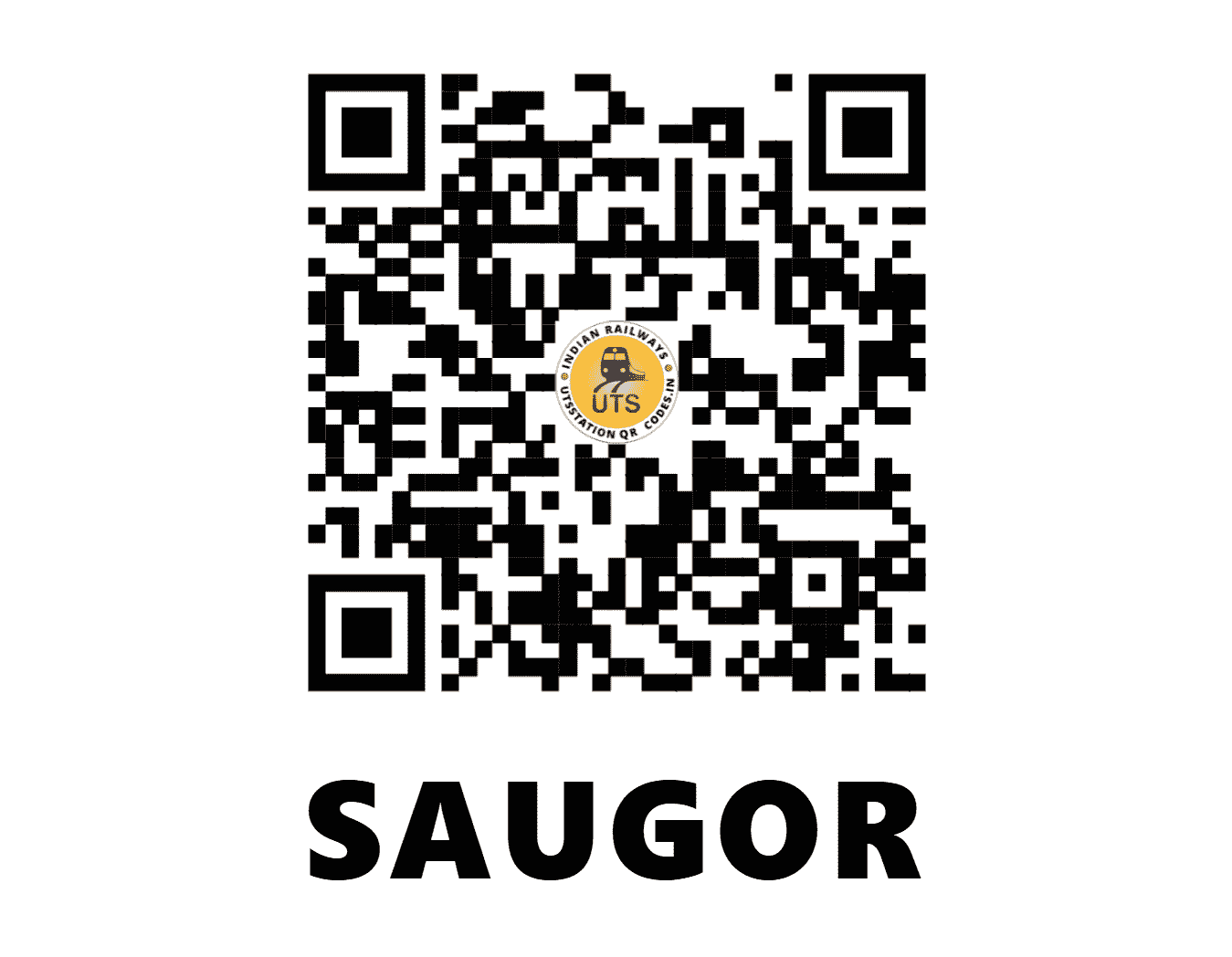 UTS QR Code for SAUGOR - SGO - WC (MADHYA PRADESH)